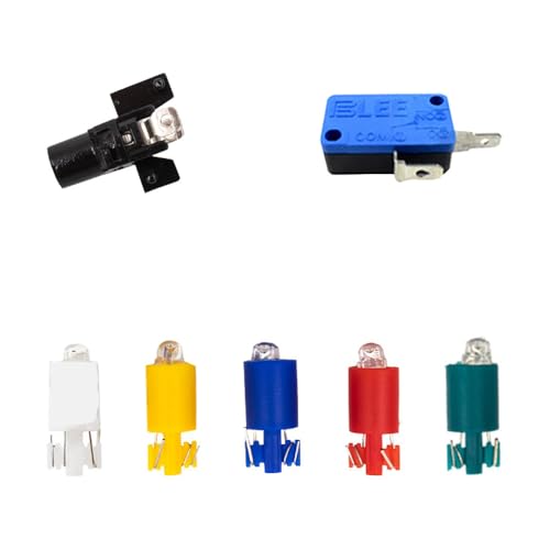 5X New 60mm Dome Shaped LED Illuminated Push Buttons for Arcade Coin Buttons Machine Operated Games DC 12V (Transparent) - color: Transparent