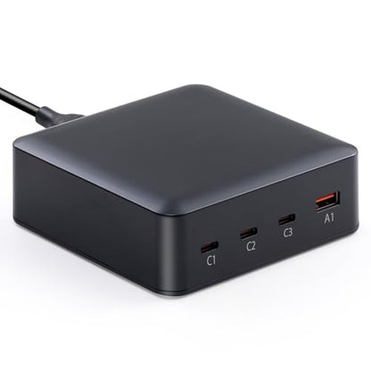 USB C Charger 200W 203W(100W+65W+20W+18W) 4-Port Charging Station Type-C Power Adapter Compatible with MacBook Pro/Air Laptop Smartphone and More