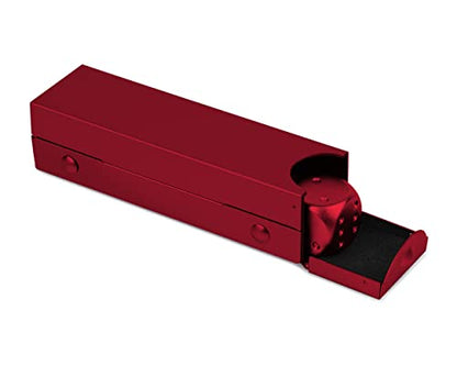 DS.DISTINCTIVE STYLE Aluminum Alloy Dice 5 Pieces 16mm Portable Metal Dices with Case 6 Sided Dice for Party Game - color: Red, style: Rectangle