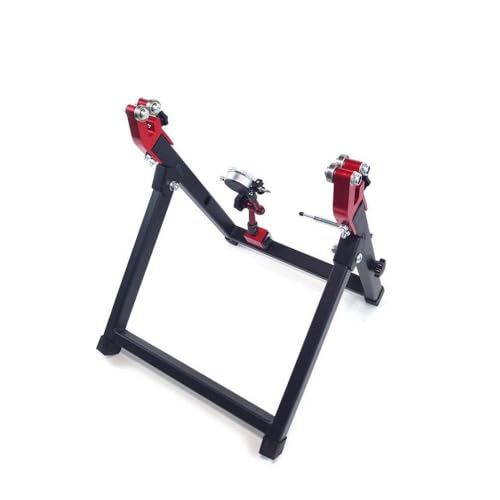 Universal folding wheel balance adjustment stand compatible with bicycles