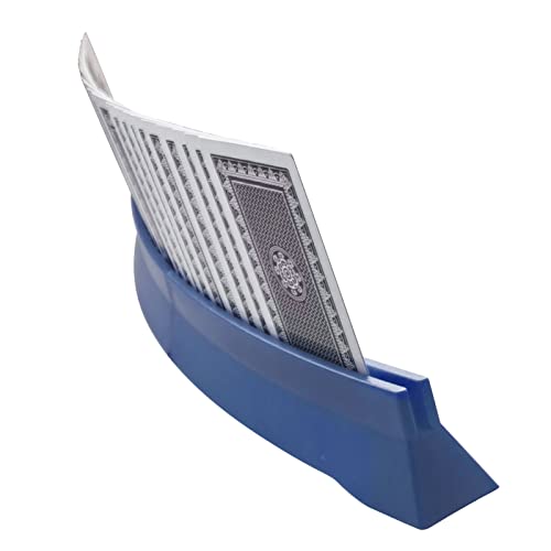 4 Pack Playing Cards Holder - Foldable Card Holders for Playing Cards - Curved Playing Card Rack for Adults Seniors Arthritis - style: 2 blue + 2 red