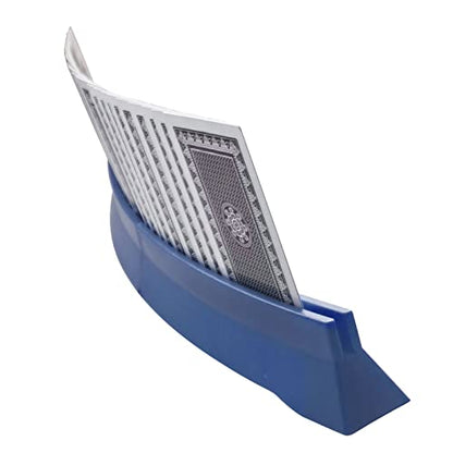 4 Pack Playing Cards Holder - Foldable Card Holders for Playing Cards - Curved Playing Card Rack for Adults Seniors Arthritis - style: 2 blue + 2 red