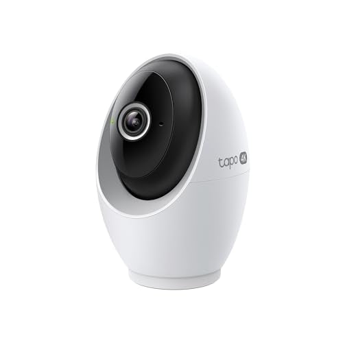 Tapo 4K Indoor Pan/Tilt Wired Security Camera - Works as a Baby Monitor, Person/Pet Detection, Facial Recognition, 360° AI Motion Tracking, Subscription-Free Local Storage or Optional Cloud, C260 - style: 4K 8MP