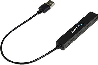 SABRENT 4-Port Portable USB 2.0 Hub for Laptop & Tablet (HB-MCRM) | Compact travel hub; 9.5-inch cable; for Ultrabook, MacBook Air, Windows tablet PC - size: 4-PORT