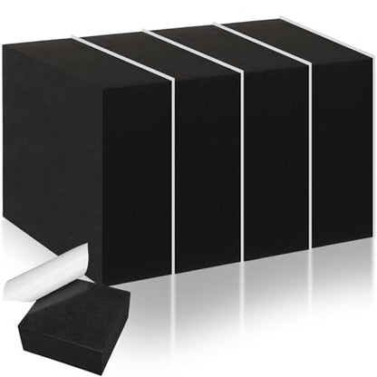 4 Pcs 3" Thick Foam Padding Sheet with Adhesive Backing 4 x 4 Inches Self Stick Neoprene Insulation Foam Sheet Black for Furniture Cars Speakers - color: Black, size: 3 Inch Thick, 4 x 4 Inches