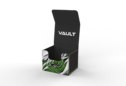 Vault- TCG/MTG 100+ Card Color Combo Deck Box (White/Black/Green) - color: White/Black/Green