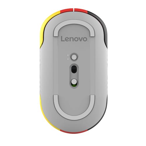 Lenovo 350 Bluetooth Silent Mouse (Fan Edition), Wireless Ergonomic Ambidextrous Design, Bluetooth 5.3, Adjustable DPI up to 2400, 36 Month Battery Life, Recycled Materials, German Flag - color: Germany Flag