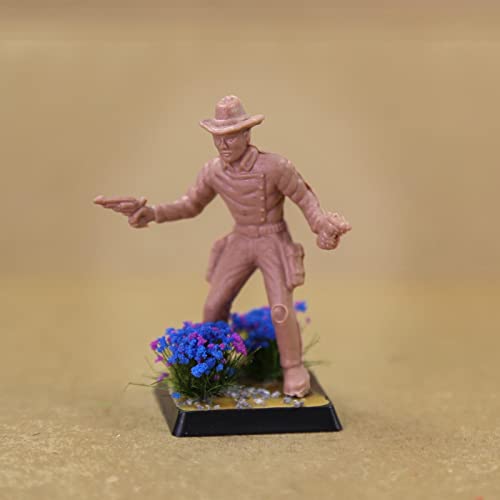 Miniature Vegetation Bushy Shrubs Tuft Flowers with Model Bases War Game DIY Railway Terrain Scenery (D) - color: D