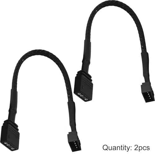 2PCS ARGB Case Fan Adapter Cable 3Pin 5V 15cm Motherboard Adapter Cable Compatible Core Fan