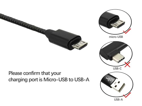 Replacement USB A to Micro B Braided Charging Cable, Compatible with Xbox One Controllers, Samsung Phones, Fire HD 10 Tablets, and Sticks, Slim/Pro，PS4，PC（3.3FT）