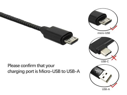 Replacement USB A to Micro B Braided Charging Cable, Compatible with Xbox One Controllers, Samsung Phones, Fire HD 10 Tablets, and Sticks, Slim/Pro，PS4，PC（3.3FT）