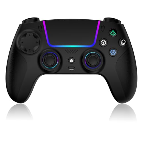 VidPPluing Wireless Controller Compatible with PS5/Android/IOS/MAC/Steam Deck, Gamepad with LED Lighting/Hall Effect Trigger/Turbo/Macro/Dual Vibration/3.5mm Headset Jack/1500 mAh Battery | Gamepad with LED Light/Hall Effect Joysticks/Turbo/Macro/Dual Vib