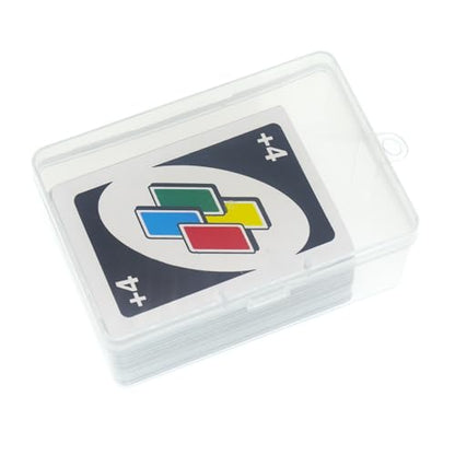 Plastic UNO Card Box Case Holder,Playing Card Case,Playing Card Box Storage | NO Cards | Set of 4 | Hold 112pcs UNO Cards - style: 4pcs for UNO Card