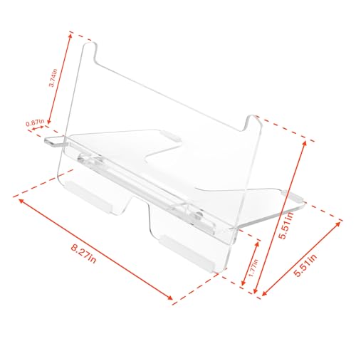 Acrylic Stand Base Compatible with Lenovo Legion GO Console | Anti-Slip Holder Desktop Playstand for 2023 Legion GO Gaming Handheld PC, Easy Charging Design, Clear Stand Only