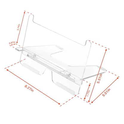 Acrylic Stand Base Compatible with Lenovo Legion GO Console | Anti-Slip Holder Desktop Playstand for 2023 Legion GO Gaming Handheld PC, Easy Charging Design, Clear Stand Only