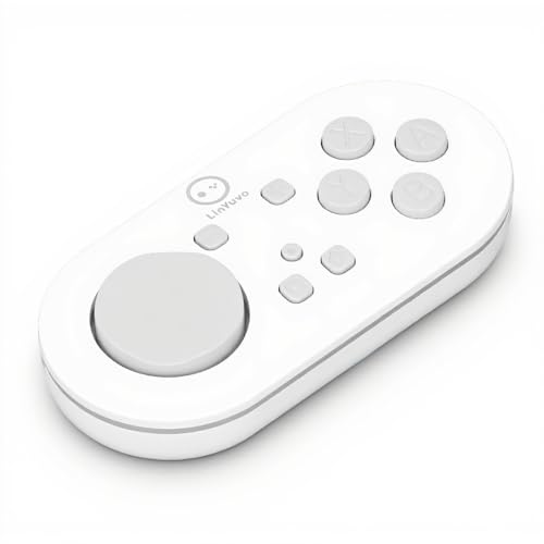 Controller, Portable Controller Enhance Learning ompatible for for Wins for Android for OS X for IOS, 14 RGB Lighting Effects, ABS Material (White) [video game]