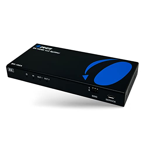 OREI 8K HDMI Splitter 1 X 2, Duplicate with Audio Extractor UltraHD Supports Upto 4K @ 120Hz IR EDID HDCP 2.3 - (BK-102A) (1x2 - Audio Out) | OREI 8K HDMI Splitter 1x2, Duplicate with Audio Extractor (1x2 - Audio Out) - Up to 4K@120Hz, IR, EDID, HDCP 2.3