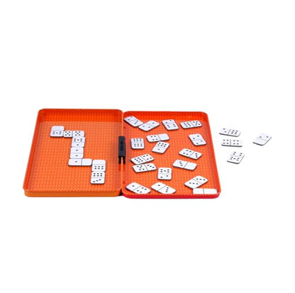 Magnetic Travel Dominoes Game - Car Games , Airplane Games and Quiet Games - color: Red