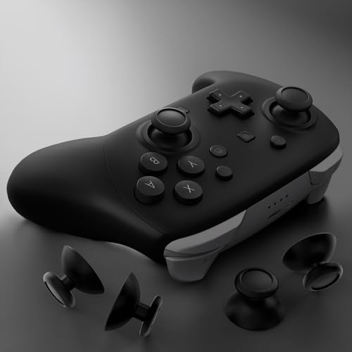 eXtremeRate 4 Pairs Replacement 3D Joystick for Nintendo Switch 2 Pro Controller, Left Right Analog Stick Thumbsticks with Screwdriver Tools for Switch 2 Pro Controller, Multi-Colors Options - Black