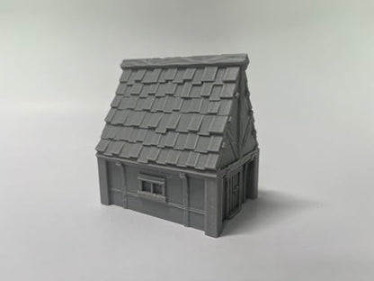 Paintable Tabletop Miniature Little Town Building Terrains - 18mm Scale Dioramas Building Set Scenery with Medieval Architecture Style by HAUTICO (HVillageHouses4-1)