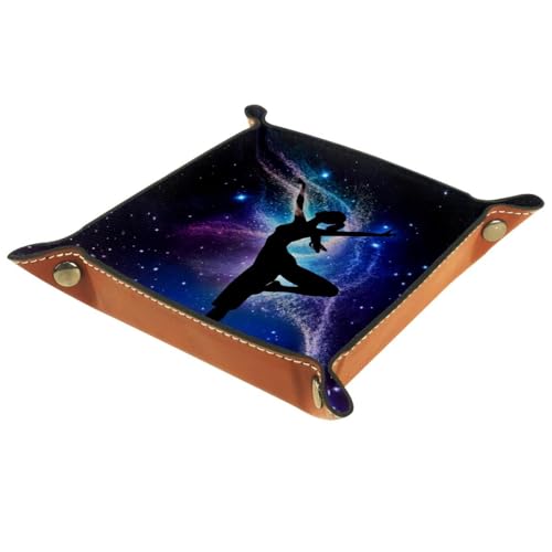 Galaxy Dancer Silhouette Dice Tray Dice Rolling Tray Folding Dice Holder for Dice Games, Like RPG, DND and Other Table Games - color: Multi 2