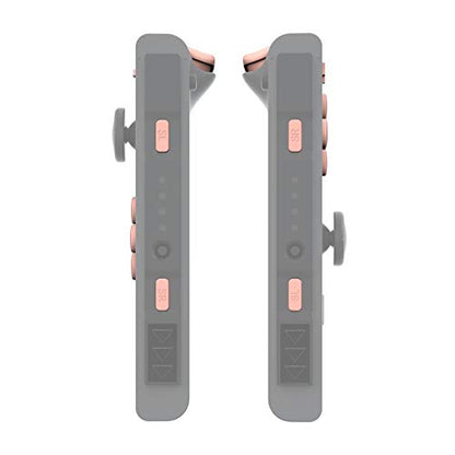 eXtremeRate DIY Full Set Buttons for Nintendo Switch & Switch OLED, Custom Replacement Buttons for JoyCon, ABXY Direction Keys SR SL L R ZR ZL + - Home Capture Trigger Buttons Springs - Mandys Pink - color: Mandys Pink