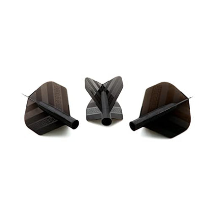 CUESOUL TERO Plus New Double Direction Telescopic and Rotating Dart Flights System-AK4 Dart Flight - color: Black