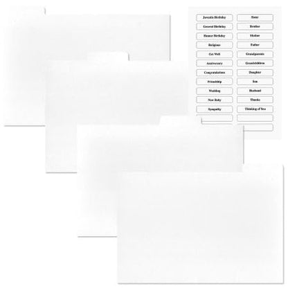 Current Greeting Card Organizer Box | Black Elegance,12 dividers and 24 self-stick labels, Holds 140+ Greeting Cards, Recipe Cards, Photo Collections, and more - color: Black