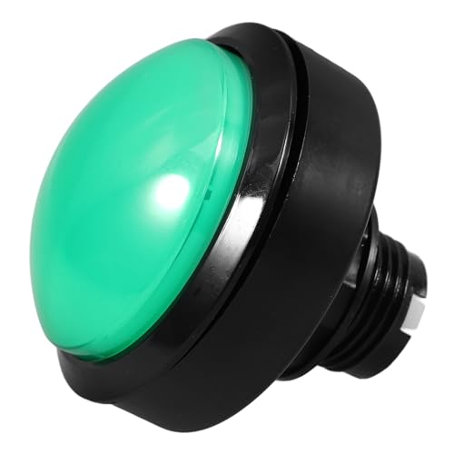 Led Illuminated Game Machine Push Button Switch Replacement Button for Vending Machines Arcade Games Convex Design for Easy Operation Low Light