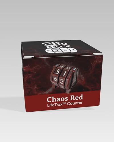 NERD GEAR LifeTrax - MTG Life Counter - Essential MTG Accessories for Magic The Gathering Commander Players - Durable, Sleek, and Professionally Made for TCG, DND, RPGs, and MTG (Chaos Red) - color: Chaos Red