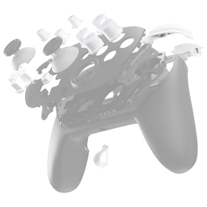 eXtremeRate DIY Replacement Full Set Buttons for Nintendo Switch 2 Pro Controller, Custom ABXY Dpad + - Home Capture Power L R ZR ZL Triggers Sync GL GR Buttons for Switch 2 Pro Controller - White - color: White