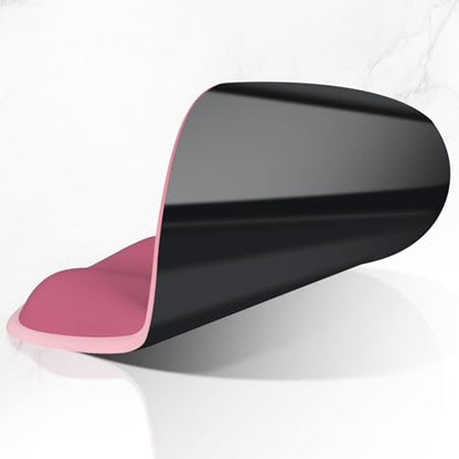 ITNRSIIET Ergonomic Mouse Pad with Wider Memory Foam Wrist Rest +17% - Curved Cushion Reduces Pressure 20%, Pain Relief, Non-Slip, Smooth, Cute Colors, 9.85 x 9 in, Pink Ombre - color: Pink Ombre