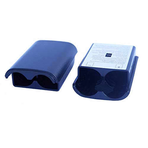 2X Black Battery Cover for Microsoft Xbox 360 Wireless Controller