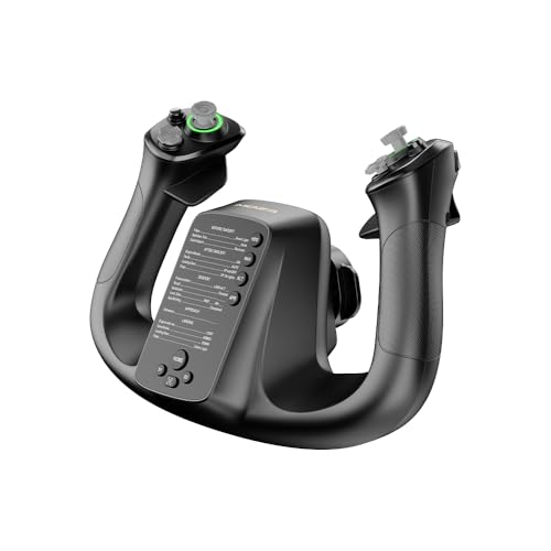 MOZA Flight Controls MFY YOKE Aircraft Simulator Stick for PC, black | 34 Configurable Inputs, Hall Effect Joystick, Customizable RGB Lighting, High-Strength Materials