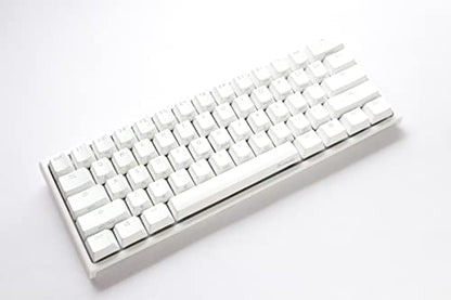 Ducky One 2 Pro Mini White Edition Mechanical Keyboard, RGB LED - Kailh White (US) | 60% mechanical gaming keyboard with RGB backlight - color: Kailh BOX White