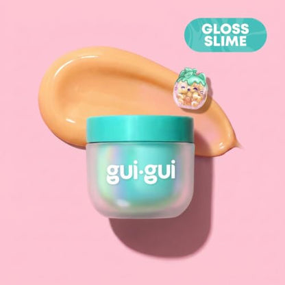 GUI GUI Fruity Glow Slime Kit, Crunch & Gloss Scented Slimes | Includes Gua Sha, Beauty Scoop, charms, booster, and collectible figurine in a slime kit for girls - style: Crunch & Gloss