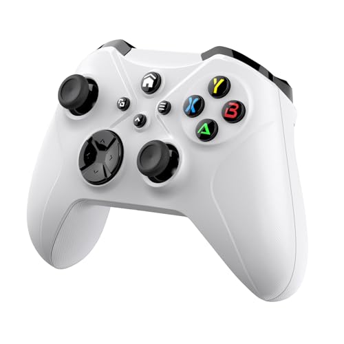 Xexvyrin Wireless Controller for X-box One, X-box Series X/S, PC, Switch, iOS, Android, LED Gaming Controller with TURBO, Macro Function, 6-Axis Gyro, 3.5mm Audio Jack, WiFi Connectivity (pure white) - color: Pure White