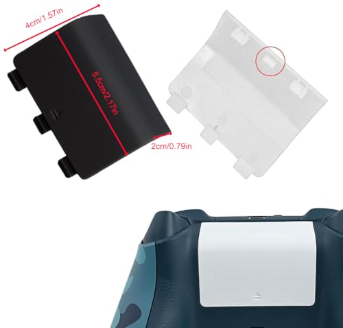 4 Pack Battery Cover for Xbox Series X/S Controller Cover[NOT for Xbox One & One X/S] Battery Back Cover for Xbox Series X/S Controller(Black) - color: Black