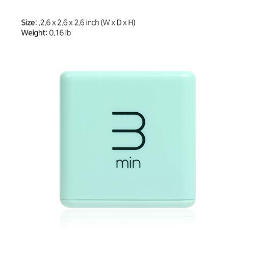 mooas Cube Timer, Flip, Block, Productivity, Time Management (Mint) | 1/3/5/10 Min Countdown Timer, Battery Operated, 2-Level Alarm Vol, Easy to Use, ADHD, Exercise, Study, Cooking - color: Mint