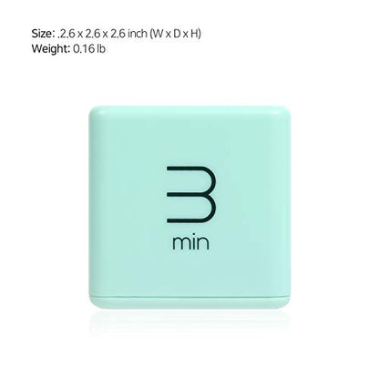 mooas Cube Timer, Flip, Block, Productivity, Time Management (Mint) | 1/3/5/10 Min Countdown Timer, Battery Operated, 2-Level Alarm Vol, Easy to Use, ADHD, Exercise, Study, Cooking - color: Mint