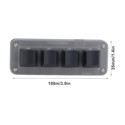 Walfront 4-Key Programmable Mechanical Macropad Mini One-Handed Keypad with Red Switches RGB Backlit USB-C Wired for Gaming & Productivity