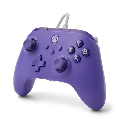 PowerA Wired Controller for Xbox Series X|S - Violet, gamepad, video game/gaming controller, works with Xbox One, Officially Licensed (Amazon Exclusive) - style: Violet