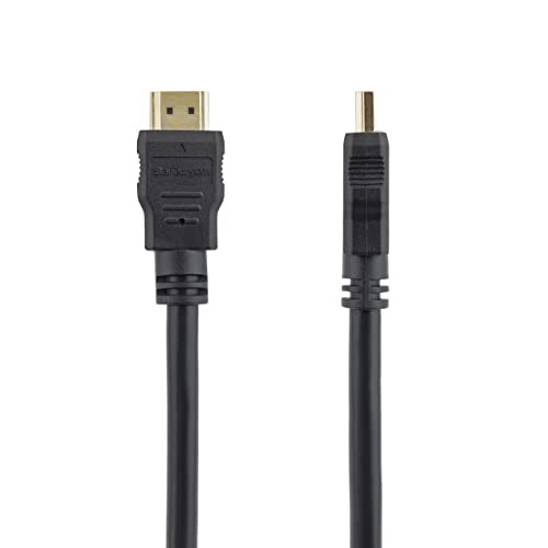 StarTech 1.6ft HDMI Cable, 4K 30Hz, Male to Male, Black (HDMM50CM) | 4K High Speed HDMI Cable with Ethernet, UHD Video, HDMI 1.4, for Monitors, Projectors, TVs & Displays, Cord - size: 0.5 meter