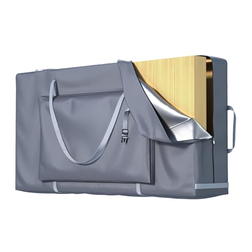 Cornhole Carrying Case Fits 4' x 2' Regulation Size Board,with Bean Bag Storage,600DHeavy-Duty Waterproof Cornhole Boards Bag - color: Grey