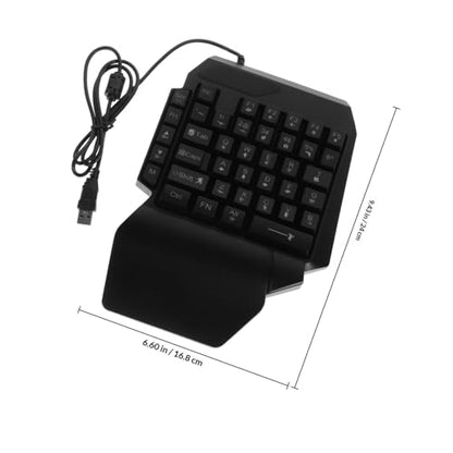 SHINEOFI Backlight Gaming Keyboard with 40 Keys for Accurate Operation and Easy Installation, Black Abs Material Designed for Playing Games and Dorm Use, Compact E-Sports Keyboard for Young