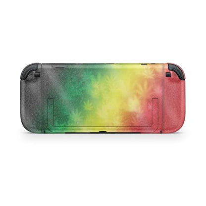 Glossy Glitter Gaming Skin Compatible with Nintendo Switch 2 Console Only - Rasta Rainbow - Premium 3M Vinyl Protective Wrap Decal Cover - Easy to Apply | Crafted in The USA by MightySkins - color: Rasta Rainbow, size: Switch 2 Console Skin Only, style: G