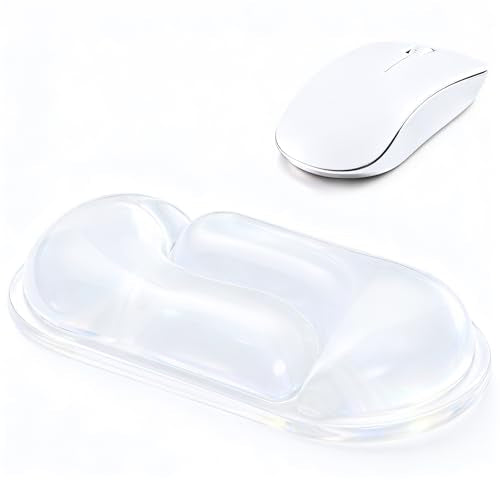 Ospelelf Clear Gel Wrist Rest for Mouse Ergonomic Cushioned Support for Typing & Gaming, Relief Carpal Tunnel, Wrist Pain, Sweat-Proof & Cooling Gel, Comfort for Office, Computer, Programmer, Gamer - color: Clear, style: Mouse Wrist Rest