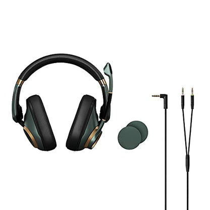 EPOS H6Pro - Closed Acoustic Gaming Headset with Mic - Over-Ear - Lift-to-Mute - Xbox/PS4/PS5/PC Headset - Gaming Accessories (Green) - color: Green, size: One-size