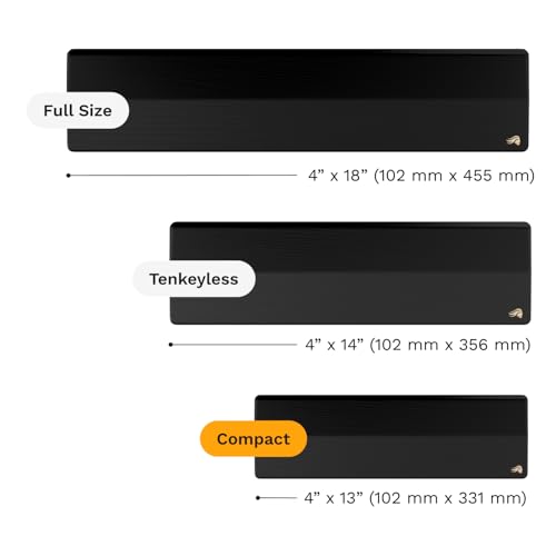 GLORIOUS Gaming Wooden Keyboard Wrist Rest (Compact) - White Ash Wood, Medium-Coarse Grain, Smooth Surface, Sweat & Oil Resistant, Easy Clean, Anti-Slip Rubber Base, 13" x 4" x 0.79" - Onyx - color: Onyx, size: Compact Keyboard Wrist Rest