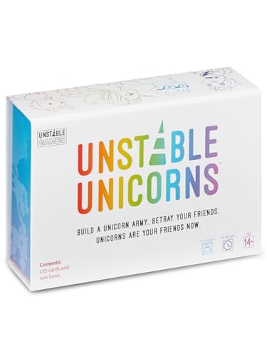 Unstable Games Unstable Unicorns Card Game - Strategy Party Game for 2-8 Players, Ages 8 and Up - Funny Family Game Night Card Game from the Creators of Here to Slay - style: Unstable Unicorns Base game